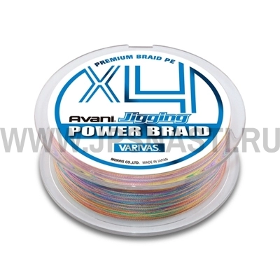 Плетеный шнур Varivas Avani Jigging Power Braid PE х4, #1, 200 м, многоцветный