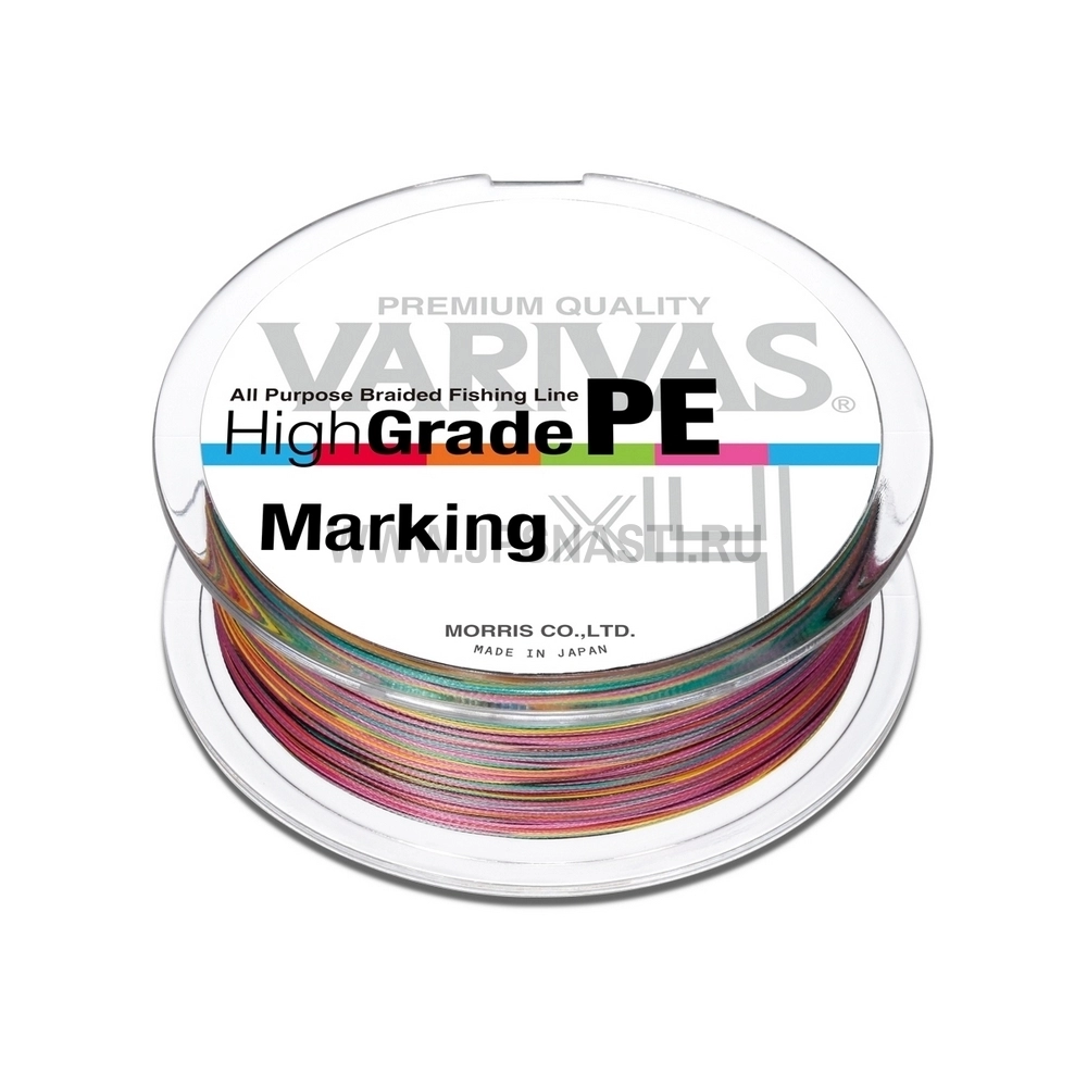 Плетеный шнур Varivas High Grade PE Marking x4, #0.6, 150 м, Многоцветный