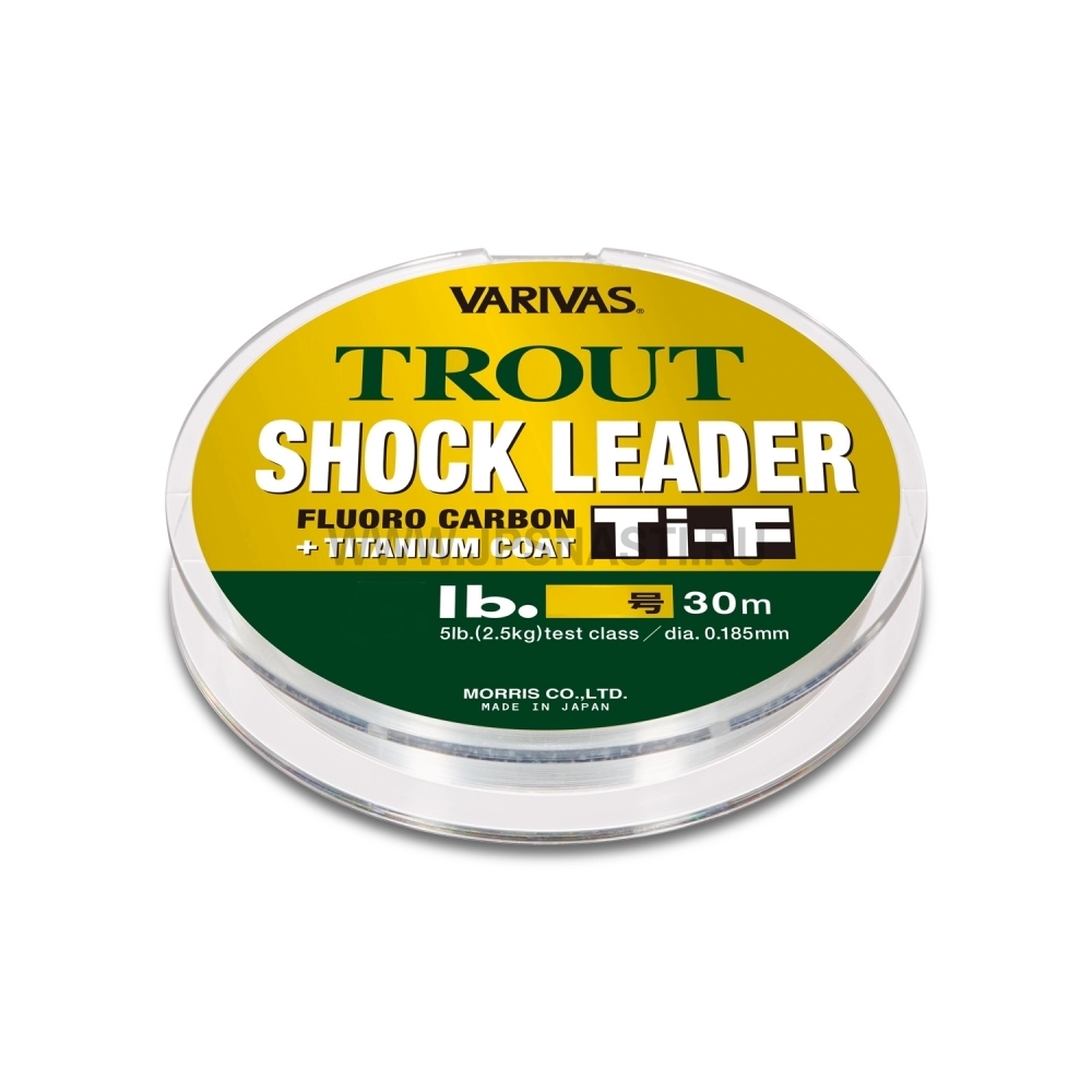 Шок лидер флюорокарбоновый Varivas Trout Shock Leader Ti-F, #0.5, 30 м, прозрачный