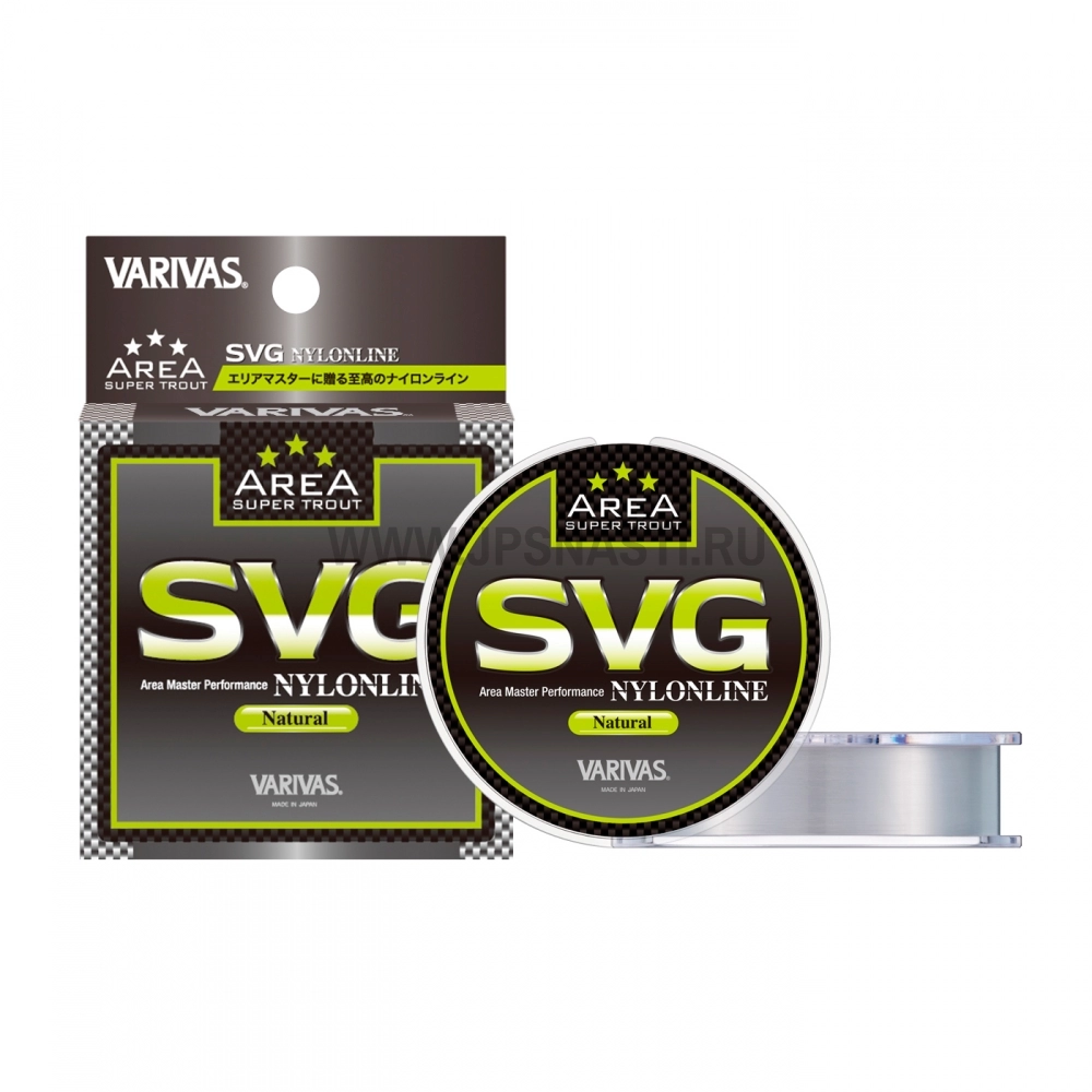 Монофильная леска Varivas Super Trout Area SVG Nylon, #0.4, 2.5 Lb, 150 м, прозрачный