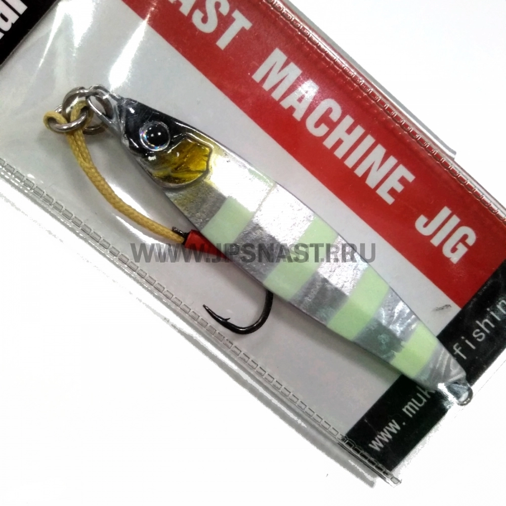 Пилькер Mukai Cast Machine Jig, 20 гр, Silver Zebra Glow