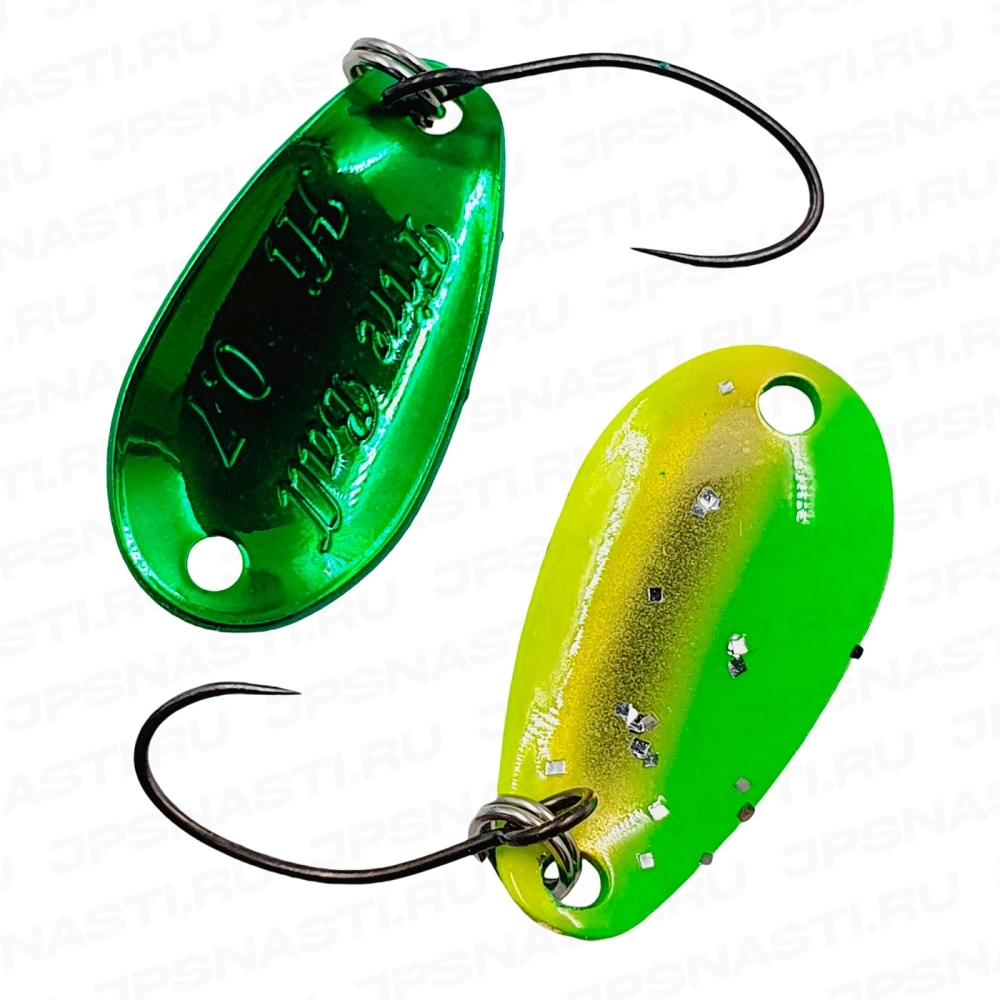 Колеблющаяся блесна Mukai Fire Ball, 0.7 г, W Green Metallic