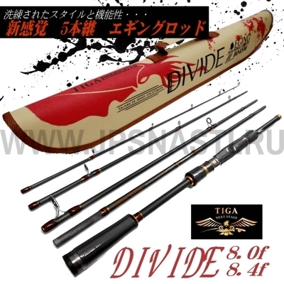 Спиннинг Tiga Divide 8045M for Eging-Game, 252 см, 5-28 гр, 5-ти частник