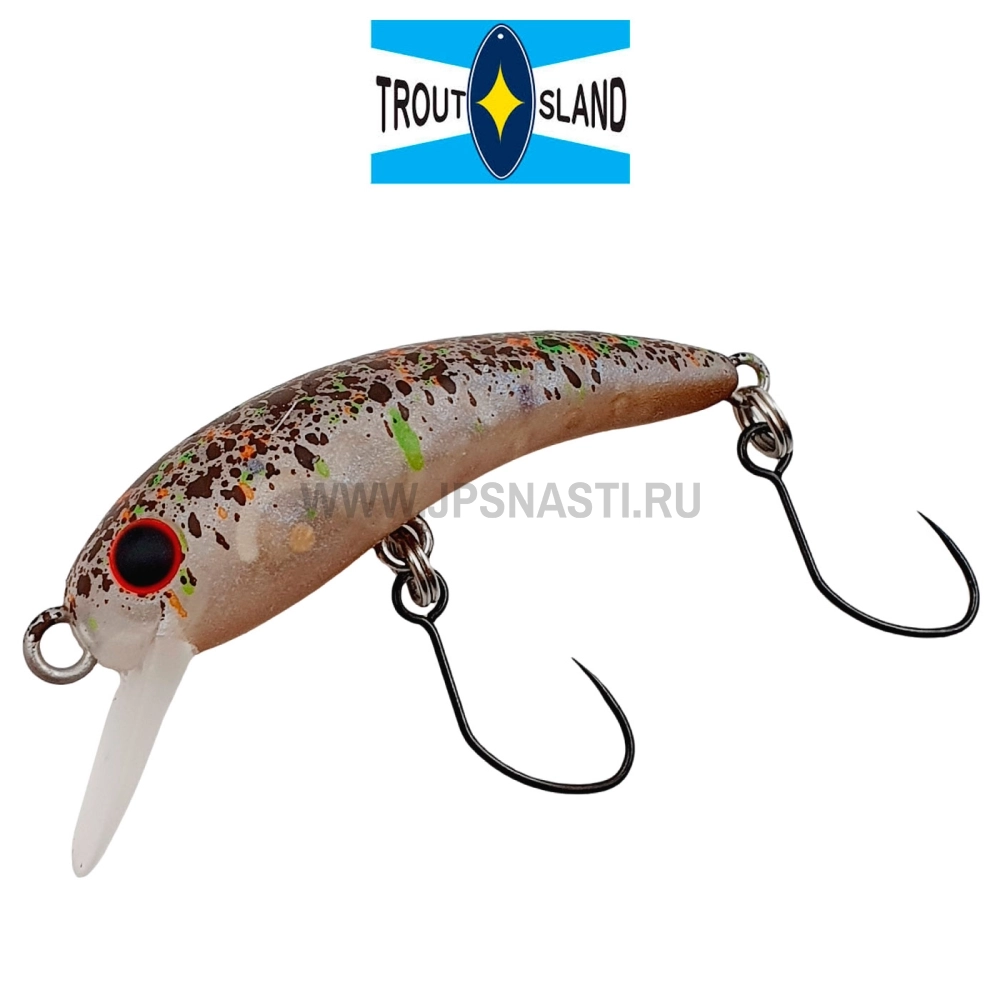 Воблер Lucky Craft x Rodio Craft Wah 37F, 2.3 г, Crab Pilaf (Trout Island Oricolor)