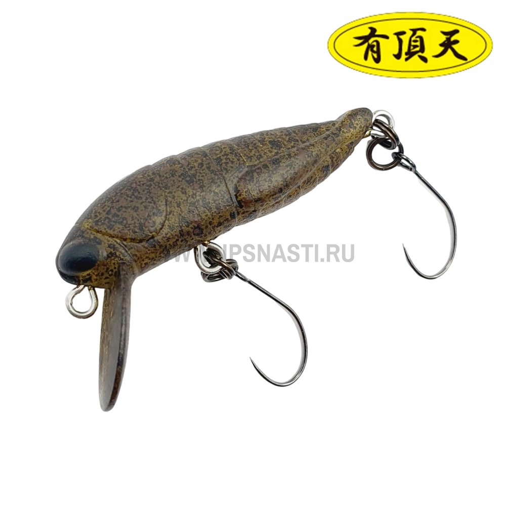 Воблер Tackle House Elfin Mini Grasshopper F, 1.5 г, Uchoten Oolong Jelly R Glow