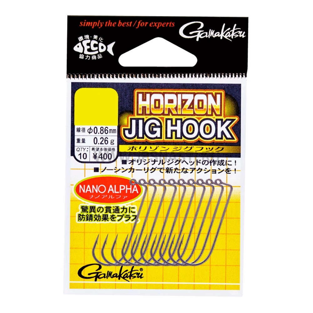 Крючки одинарные Gamakatsu Horizon Jig Hook, #1