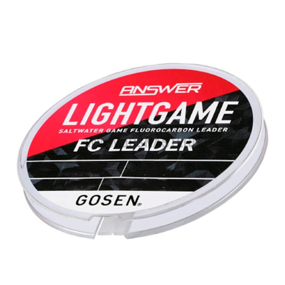 Шок лидер флюорокарбоновый Gosen Answer Light Game FC Leader, #0.8, 3 Lb, 30 м, прозрачный