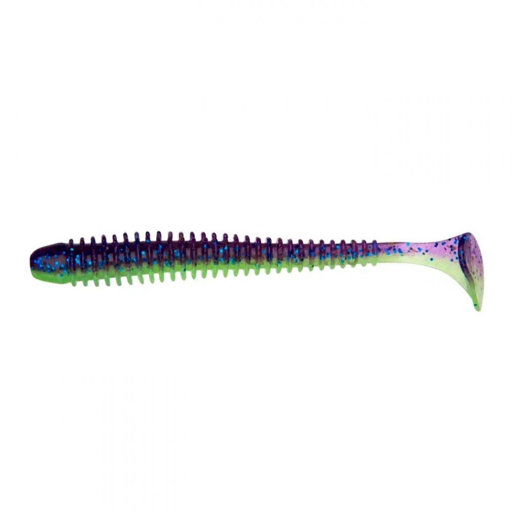 Силиконовые приманки Keitech Swing Impact, 4.5 inch, #PAL06 Violet Lime Belly