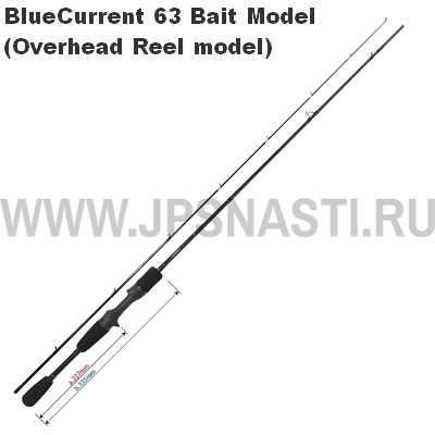 Кастинговое удилище Yamaga Blanks BlueCurrent 63 Bait, 192 см, 0-5 гр