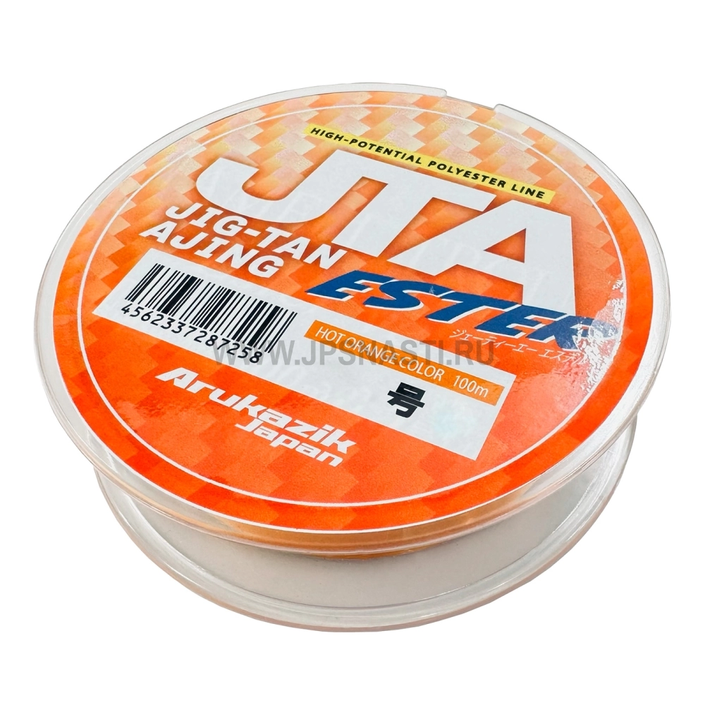 Эстер Arukazik Japan 287725 JTA Jig-Tan Ajing Ester, #0.2, 1 lb, 100 м, Hot Orange