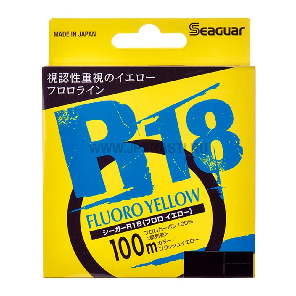 Флюорокарбон Seaguar R18 Fluoro Yellow, #0.6, 100 м, шартрез