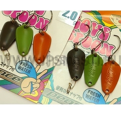 Колеблющаяся блесна Shimoda Gyogu Love Spoon, 2 гр, Lucky Set