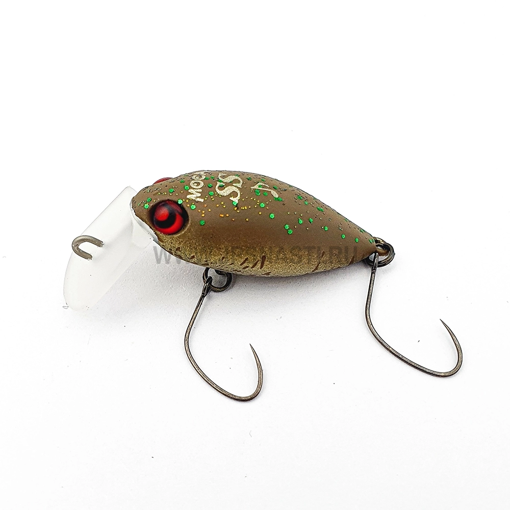 Воблер Rodio Craft Moca 2 Hooks SR SS (Rattle), 2.4 г, #24 Black Manju