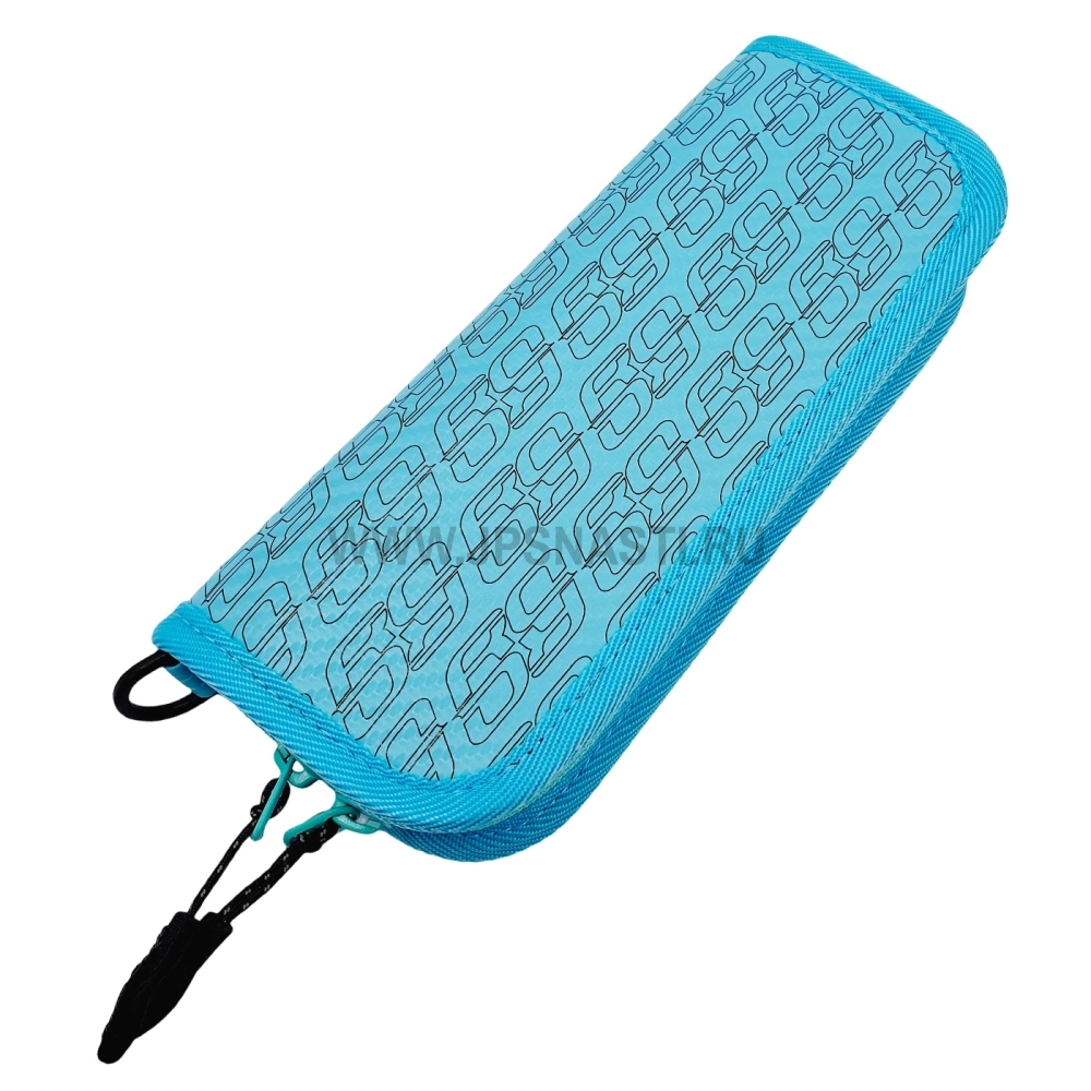 Кошелек для приманок Rodio Craft Carbon Wallet M, 200х85х30 мм, #Ice Blue/RC Black Logo