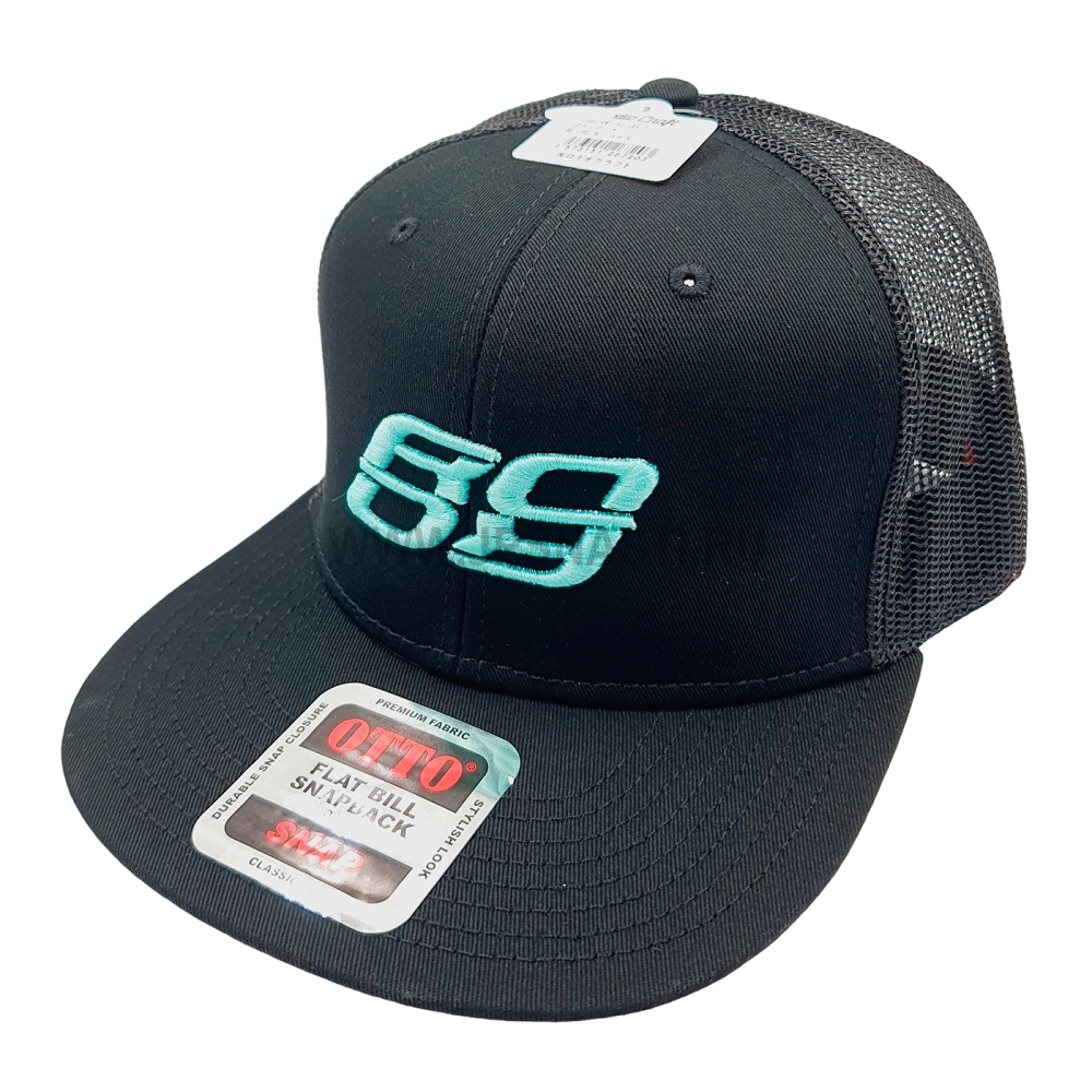 Кепка Rodio Craft Flat Visor Mesh Cap, #Black/RC Turquoiz Logo