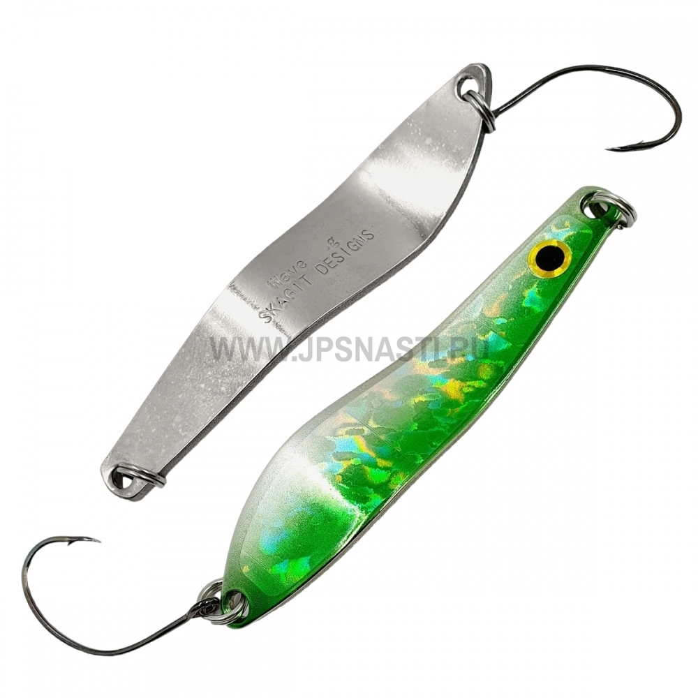 Колеблющаяся блесна Skagit Designs Wave, 18 г, #Green Bait