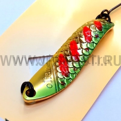 Колеблющаяся блесна Angler`z System Area Spoon Olian, 4  гр, PK GOLD