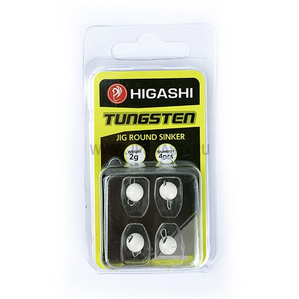 Чебурашки вольфрамовые Higashi Jig Tungsten Sinker R, 4 шт., 2 г, Luminous