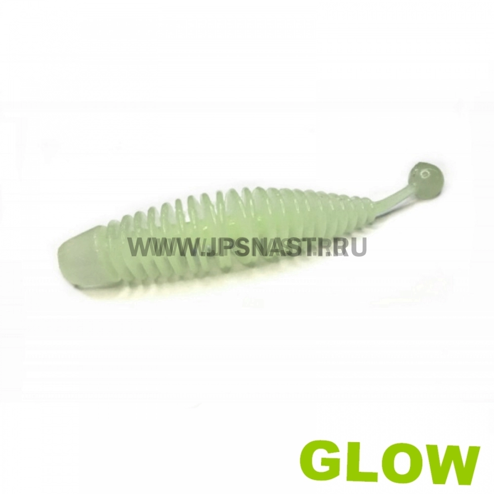 Силиконовые приманки Soorex Larva, 65 мм, сыр, зеленое свечение