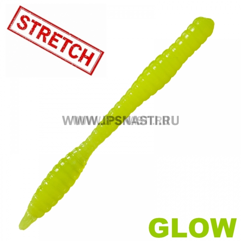 Силиконовые приманки Soorex Pro Worm, 80 мм, сыр, lemon glow