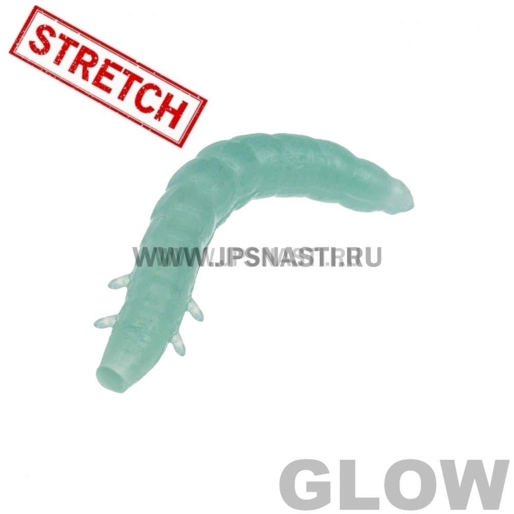 Силиконовые приманки Soorex Pro King Worm, 55 мм, сыр, blue glow