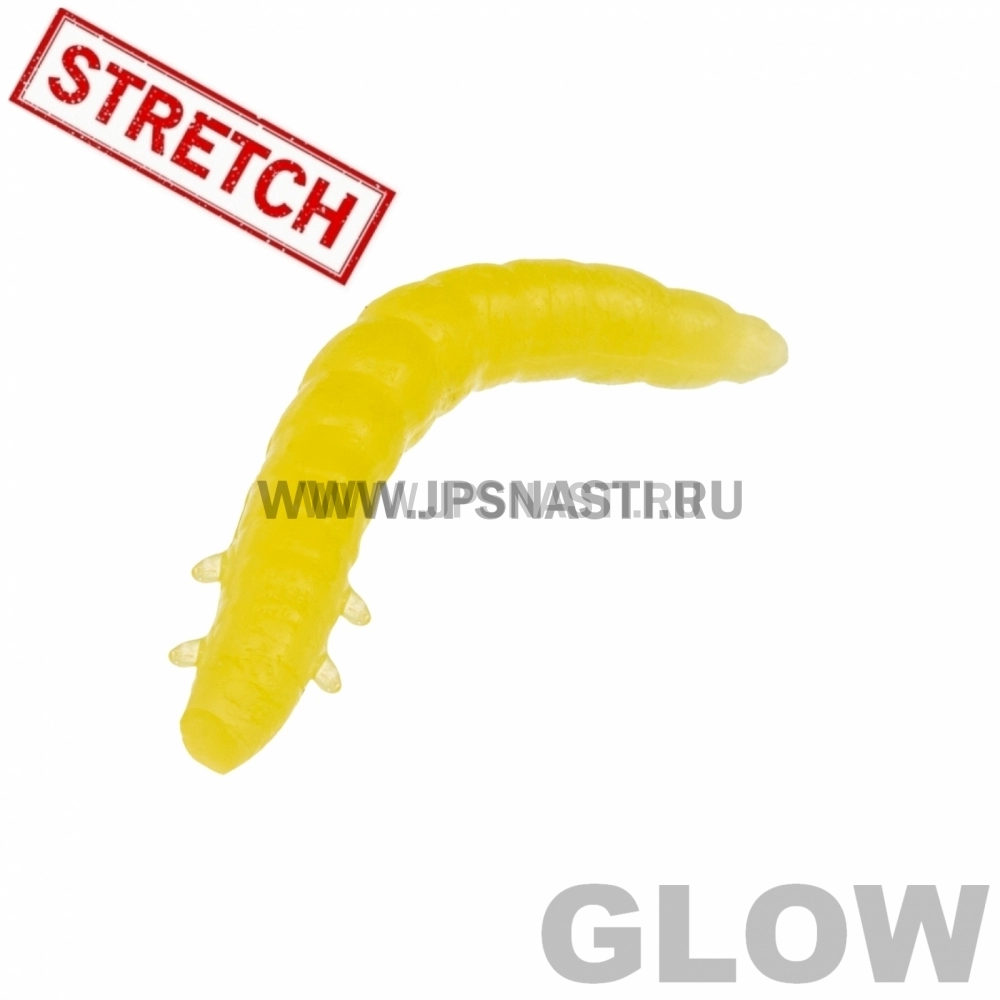 Силиконовые приманки Soorex Pro King Worm, 42 мм, сыр, lemon glow