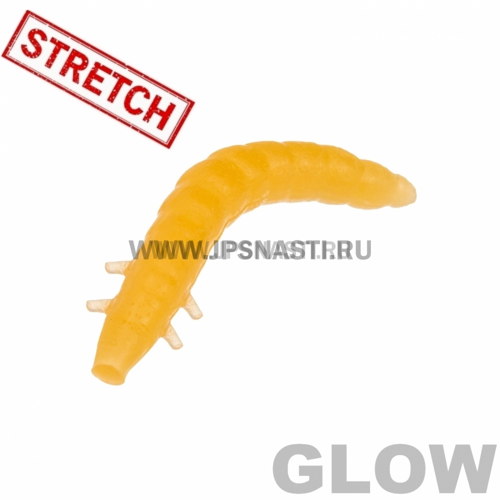 Силиконовые приманки Soorex Pro King Worm, 42 мм, сыр, orange glow