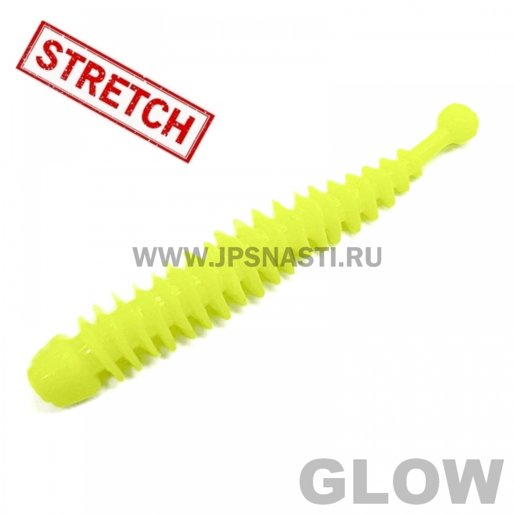 Силиконовые приманки Soorex Pro Tail, 52 мм, сыр, lemon glow