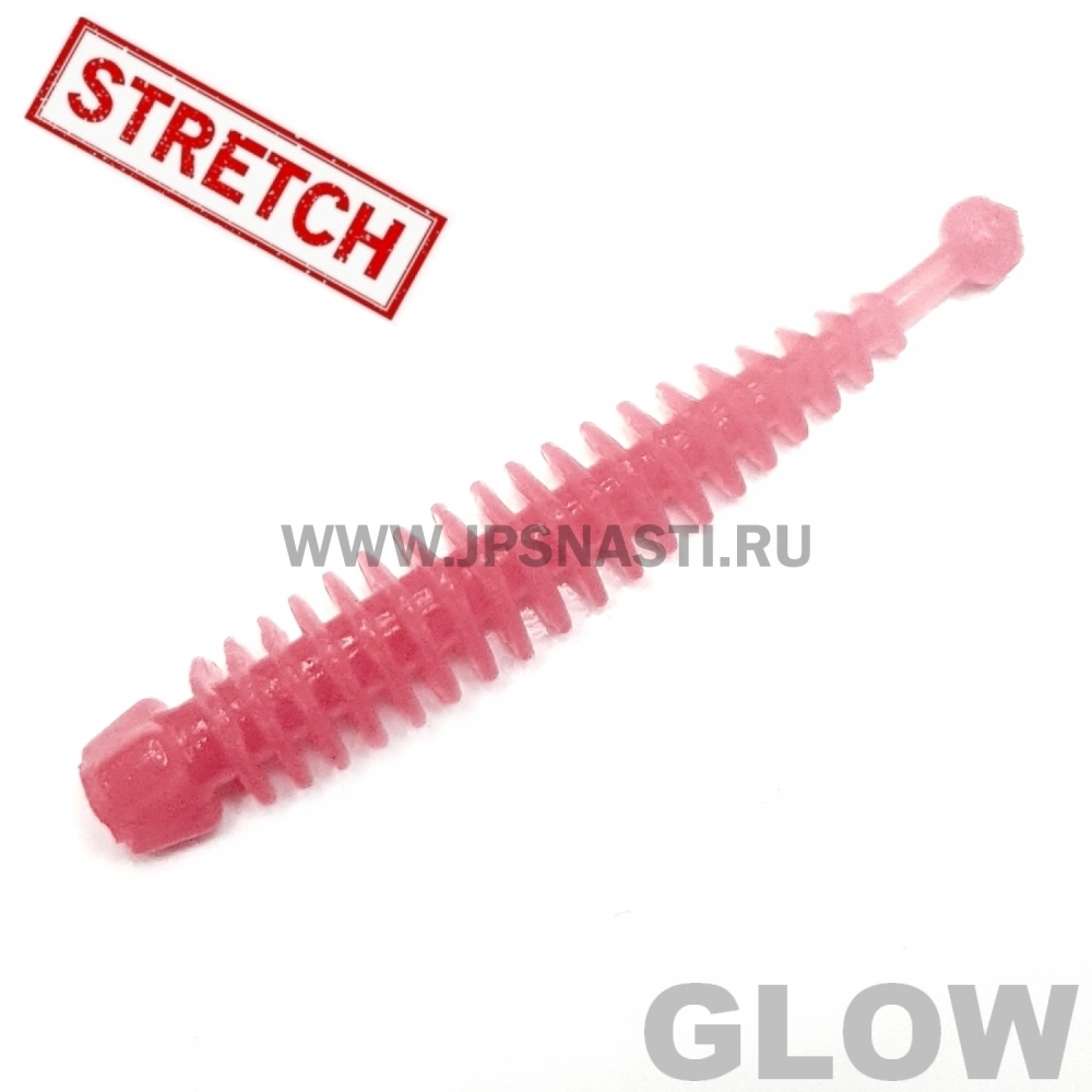 Силиконовые приманки Soorex Pro Tail, 52 мм, сыр, pink glow