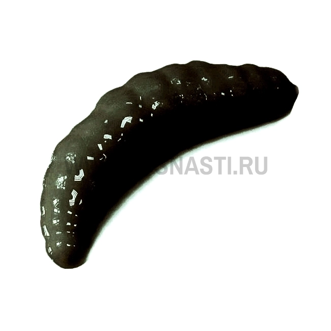 Силиконовые приманки Trout Zone Maggot, 1.6 inch, сыр, черный