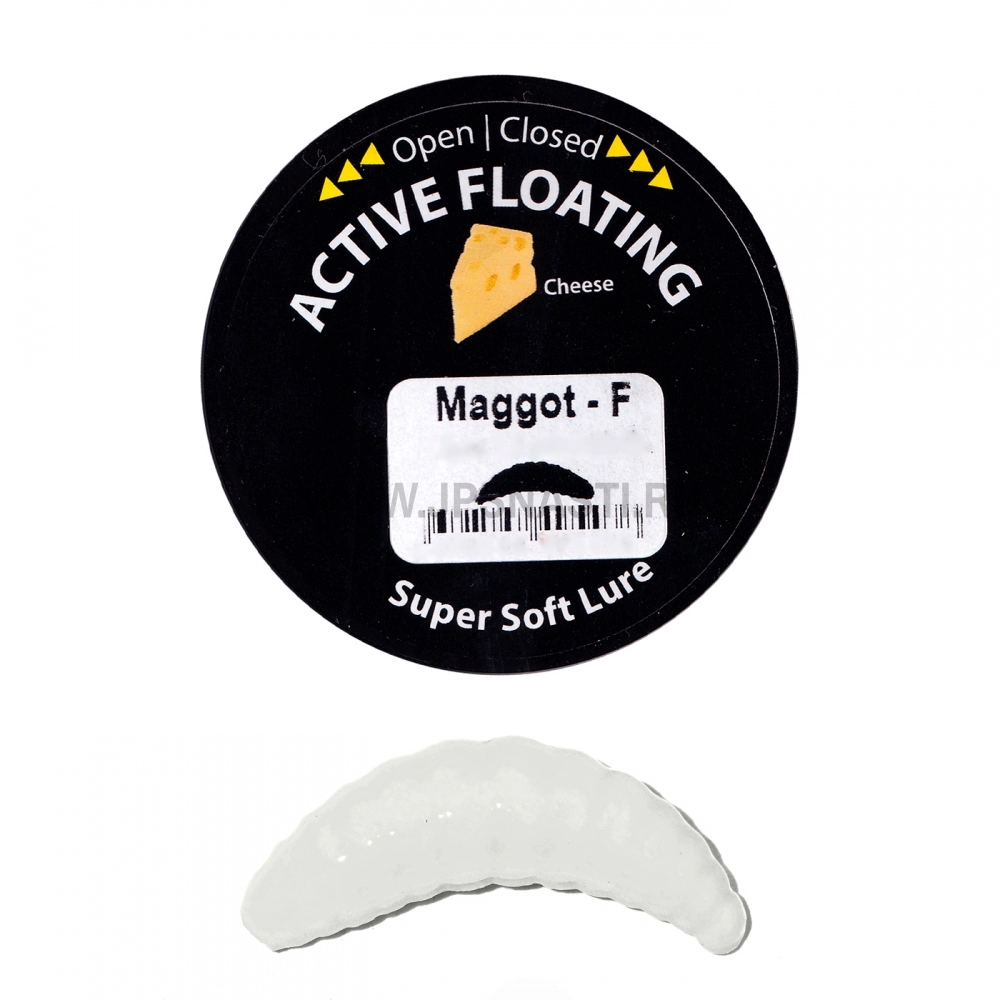 Силиконовые приманки Trout Zone Maggot Floating, 1.6 inch, сыр, белый