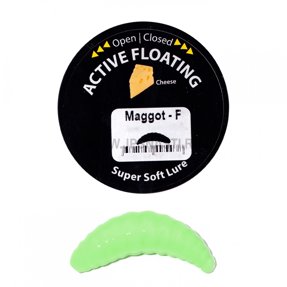 Силиконовые приманки Trout Zone Maggot Floating, 1.6 inch, сыр, светонакопительный