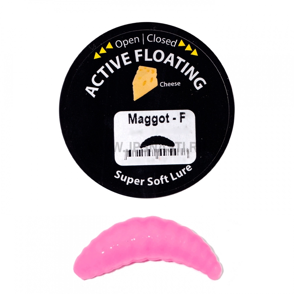 Силиконовые приманки Trout Zone Maggot Floating, 1.6 inch, сыр, розовый