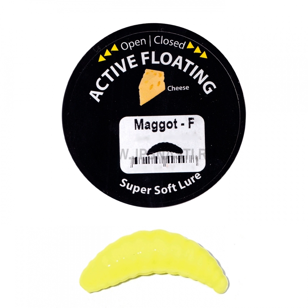 Силиконовые приманки Trout Zone Maggot Floating, 1.6 inch, сыр, сырный