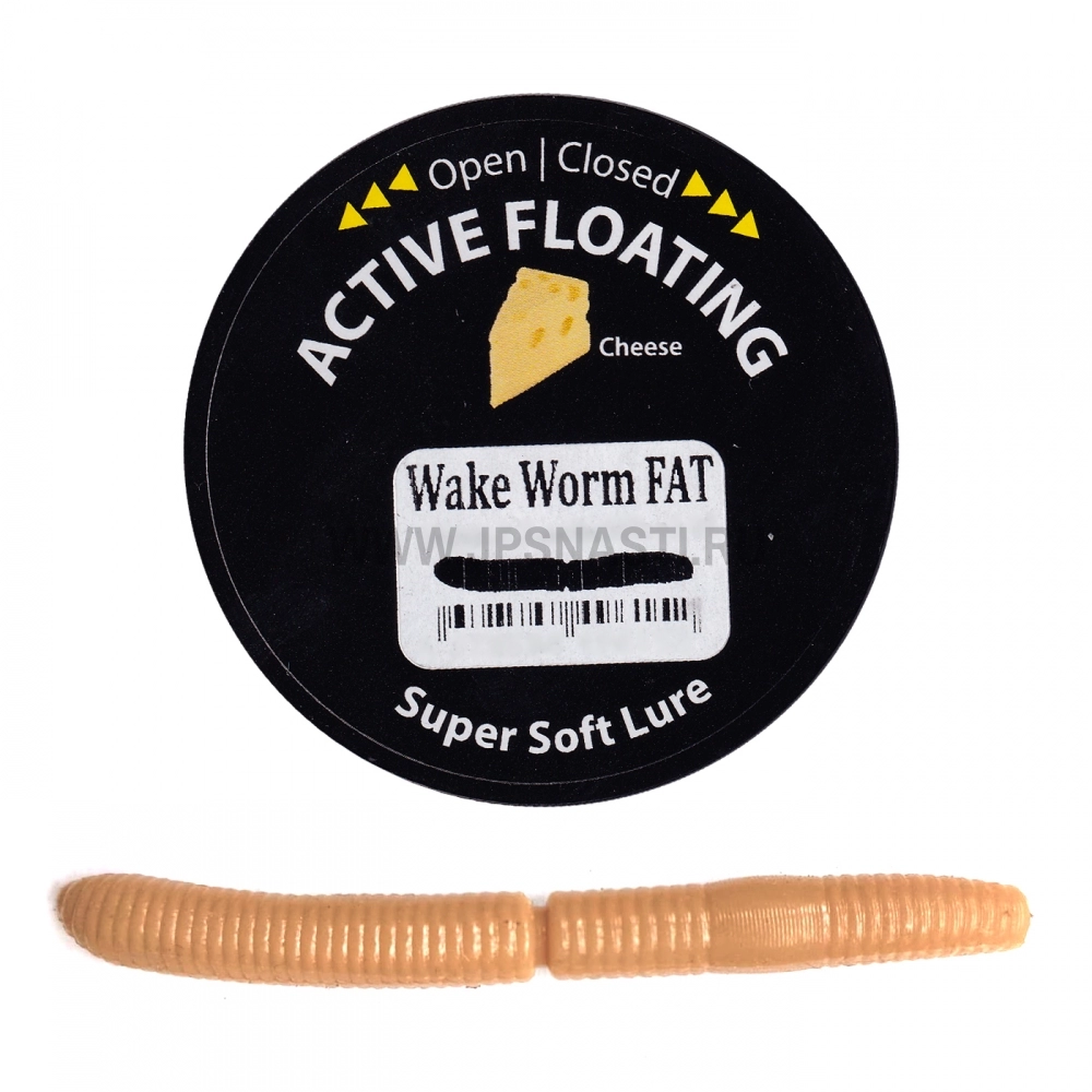 Силиконовые приманки Trout Zone Wake Worm Fat, 2.6 inch, сыр, пеллетс