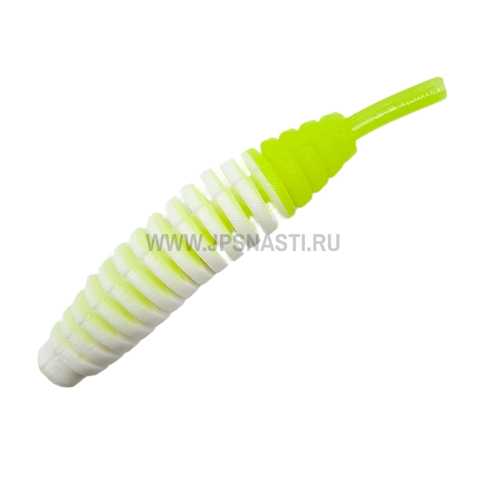 Силиконовые приманки Trout Zone Ribber Pupa, 2.3 inch, сыр, белый/шартрез