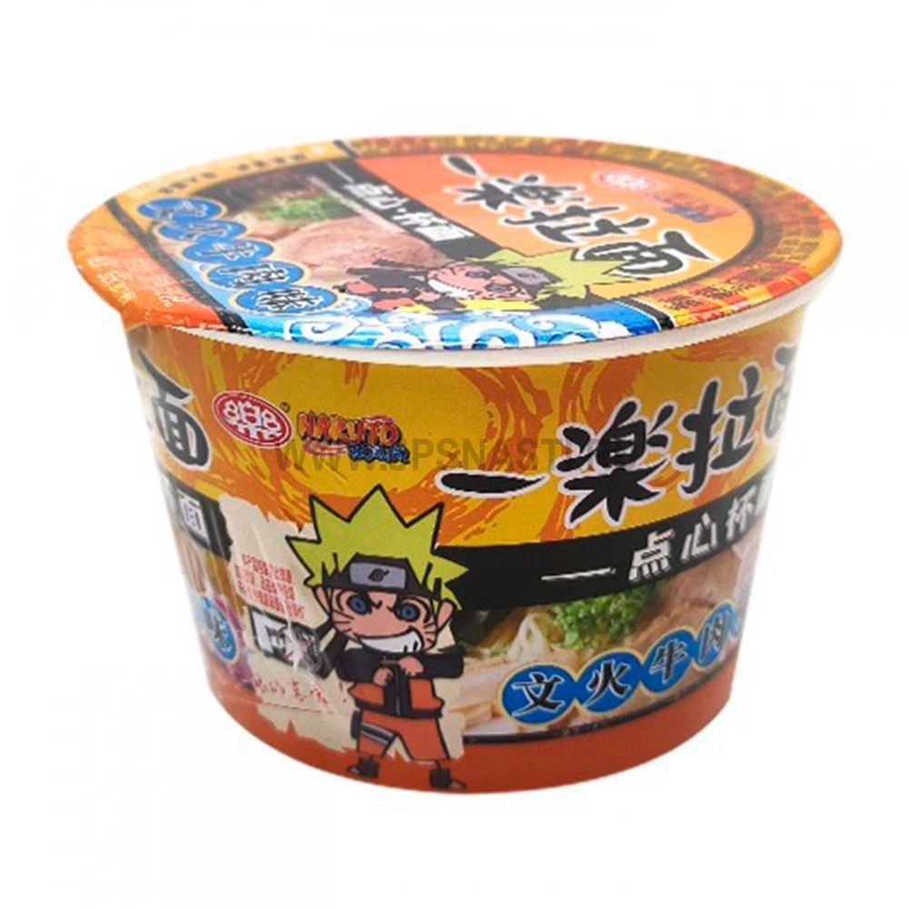 Детская лапша быстрого приготовления Naruto, со вкусом говядины, стакан, 35 гр