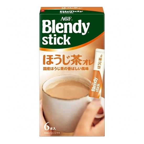 Чай AGF Blendy stick, жареный зеленый чай ходзича с молоком, 6 упаковок, 60 гр