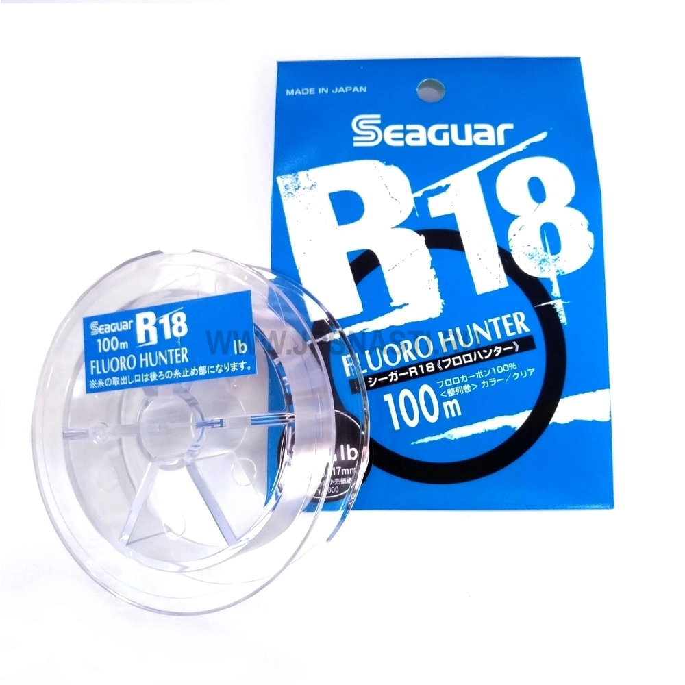 Флюорокарбон Seaguar R18 Fluoro Hunter, #0.5, 100 м, прозрачный