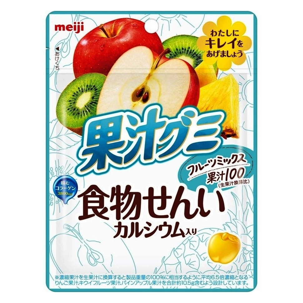 Японский мармелад Meiji, фруктовое ассорти, 68 гр