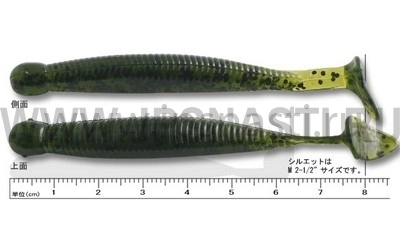 Силиконовые приманки Ecogear Grass Minnow L, 3.25", 004