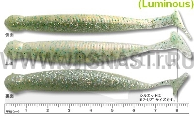 Силиконовые приманки Ecogear Grass Minnow L 3.25", 163