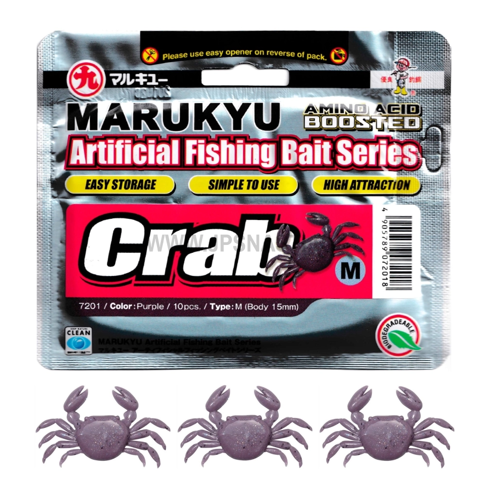 Силиконовая приманка Marukyu Crab, M, purple