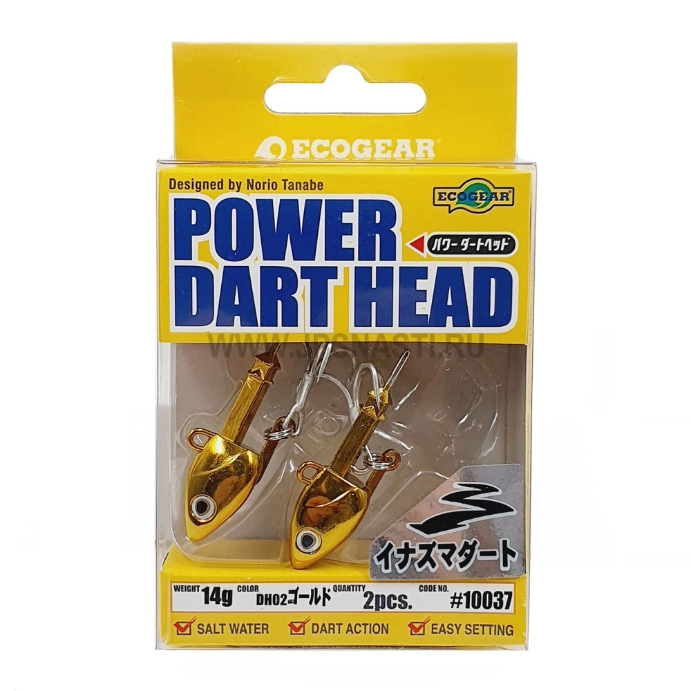 Джиговые приманки Ecogear Power Dart Head, 14 г, DH02