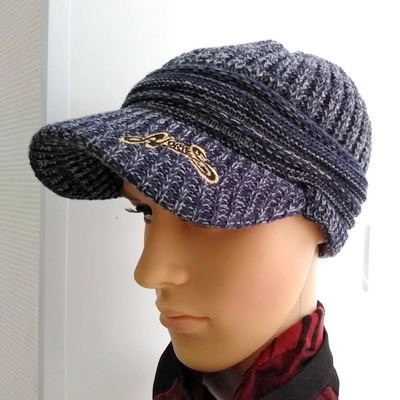 Шапка с козырьком Nories Knit Cap 2018, бело-синий