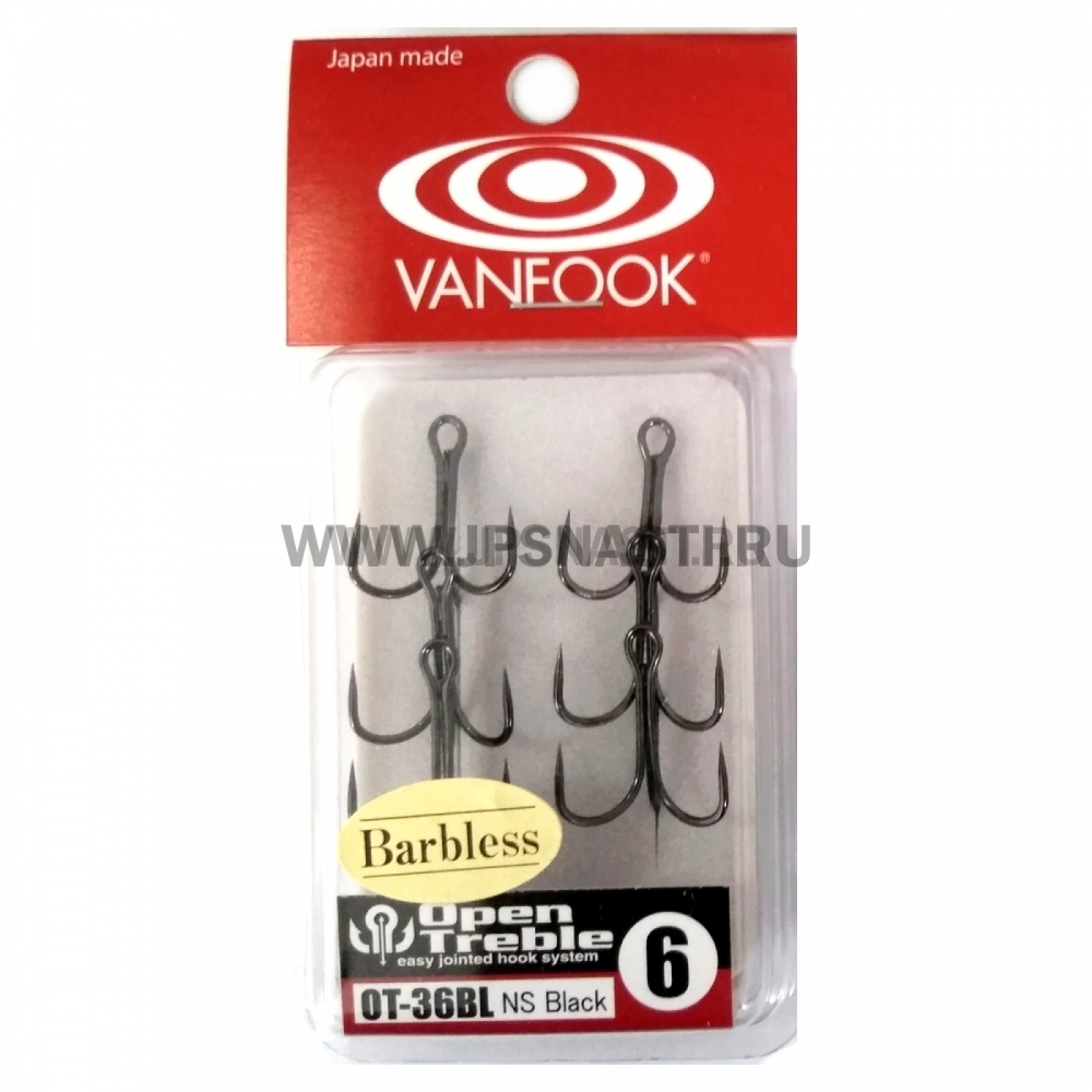 Крючки тройные Vanfook OT-36BL NS Black, #6