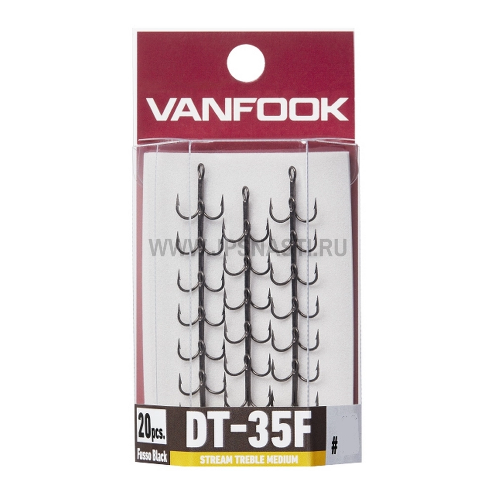 Крючки тройные Vanfook DT-35F, Fusso Black, #14