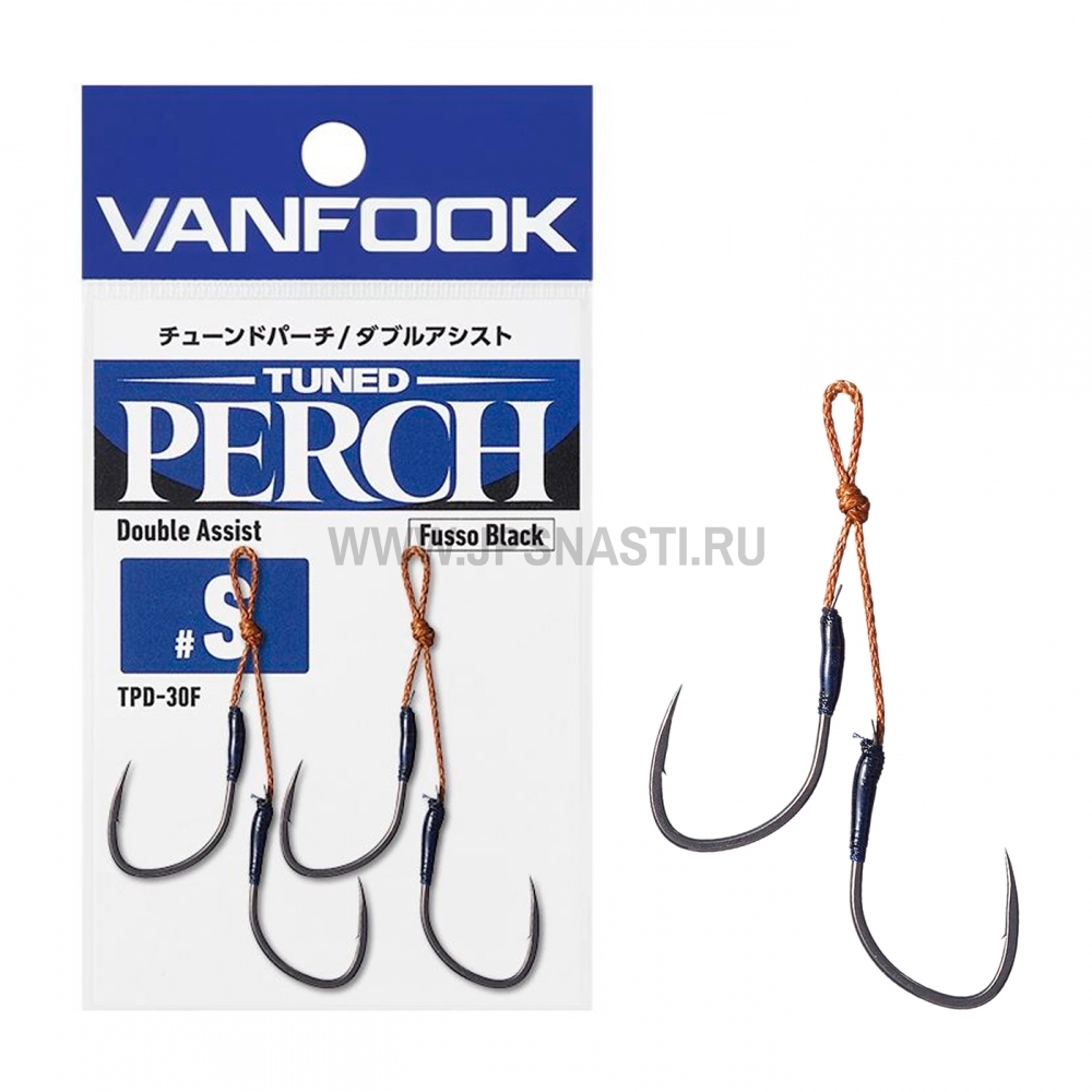 Крючки ассисты Vanfook TPD-30F, Fusso Black, #SS