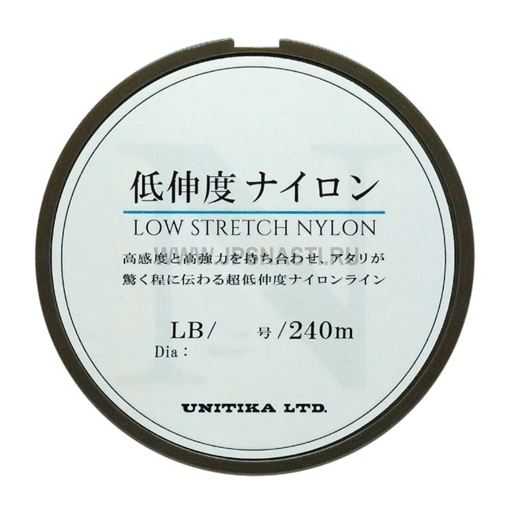 Монофильная леска Unitika Low Stretch Nylon, #0.4, 240 м, clear