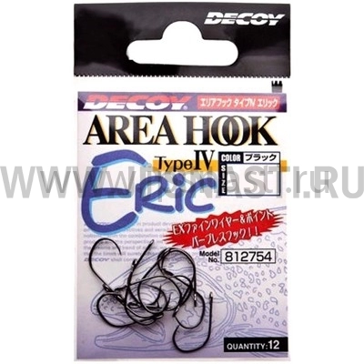 Крючки одинарные Decoy Area Hook Type IV Eric, #8